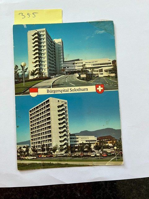 Ansichtskarten: Ansichtskarte Bürgerspital Solothurn 2 Motive, 1981 – Gebraucht aus Niederwil AG von dahu75