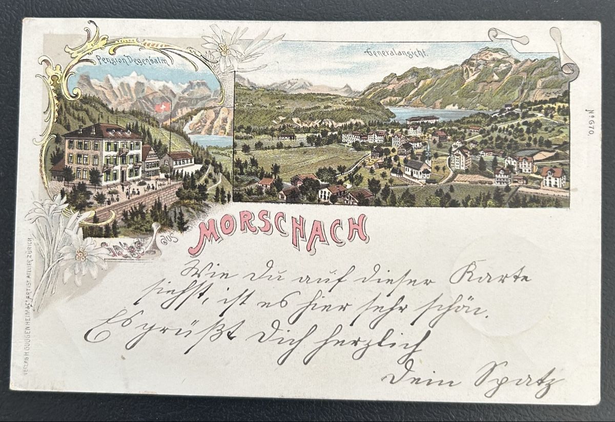 Cartoline postali: Gruss aus Morschach Litho  – Usato da Horw venduto da Tellbub