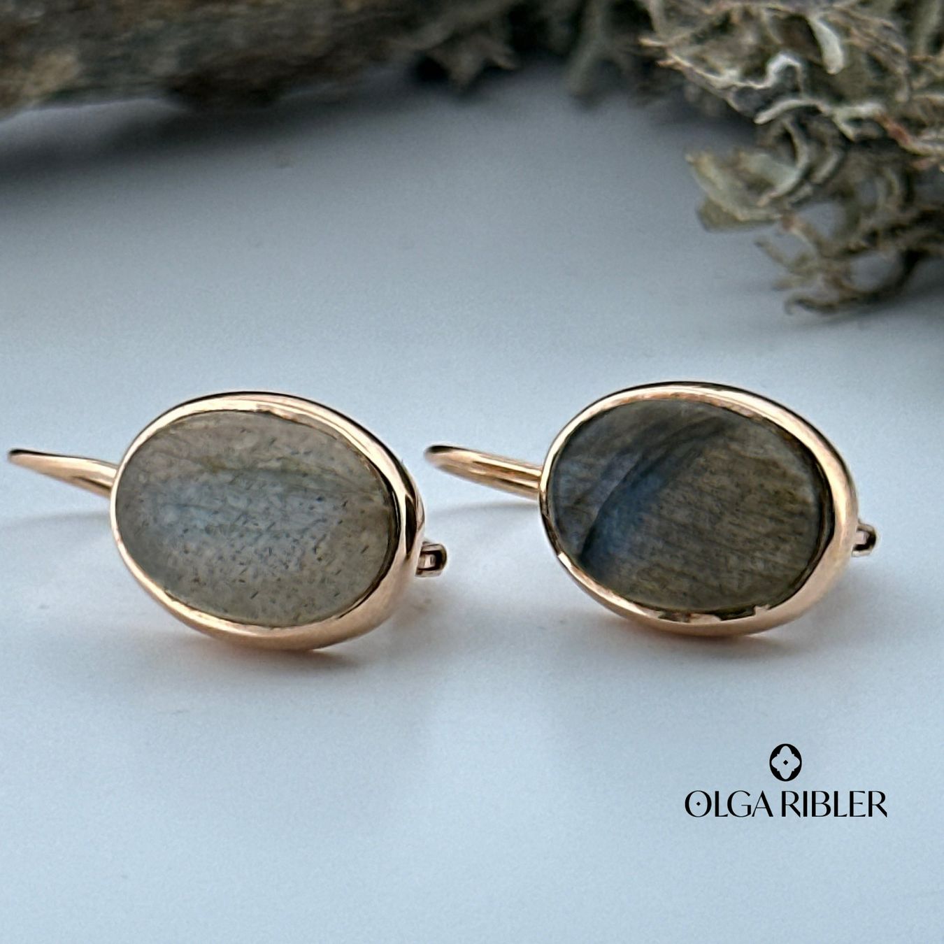Olga Ribler Boucles d'oreille: Sterling Silber 925 Ohrringe mit Labradorite – Neuf (Voir description) à Luzern par Schmuckoutlet 2
