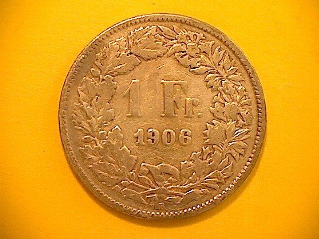 Tutti le monete: 1 Fr. 1906 – Usato da Buchs AG venduto da Ged8