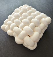 Kissen geflochten weiss 34x34cm
