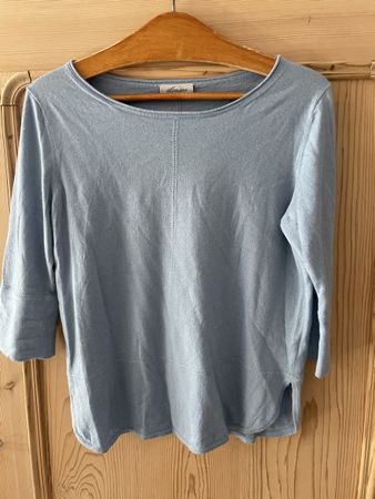 Thymian Pullover Baumwolle Kaschmir hellblau Grösse XS