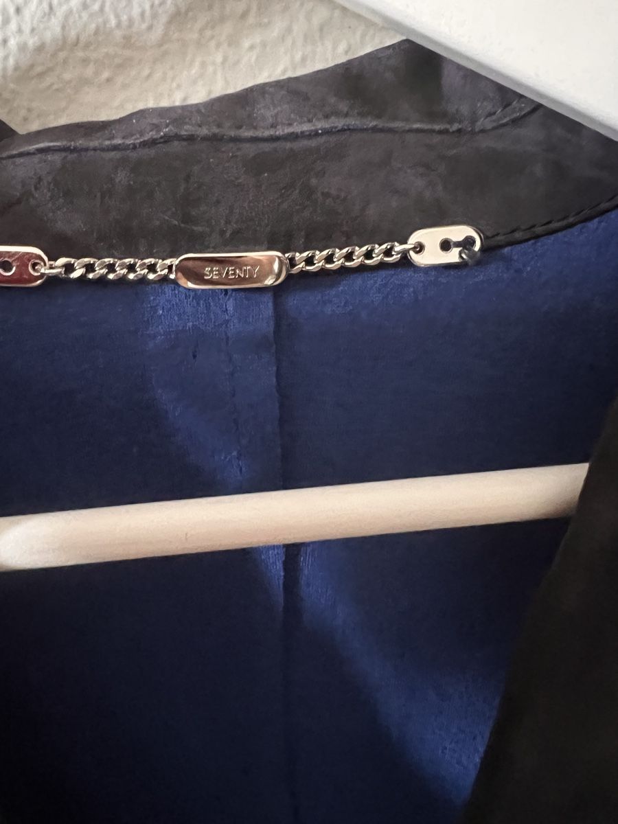 Cappotti: Ledermantel Seventy, Gr. 40 , blau – Usato da Solothurn venduto da Brini06 1