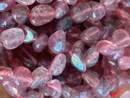 Strang echte Strawberry quarz Nuggets 6-8 mm