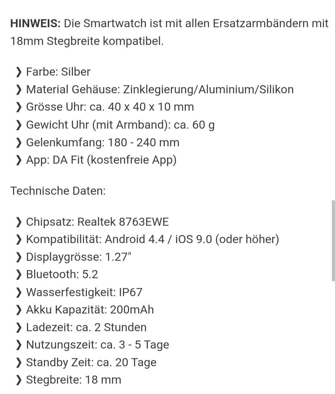 Smartwatch: Smartwatch – D'occasion à Neuenkirch par Lnpd 6