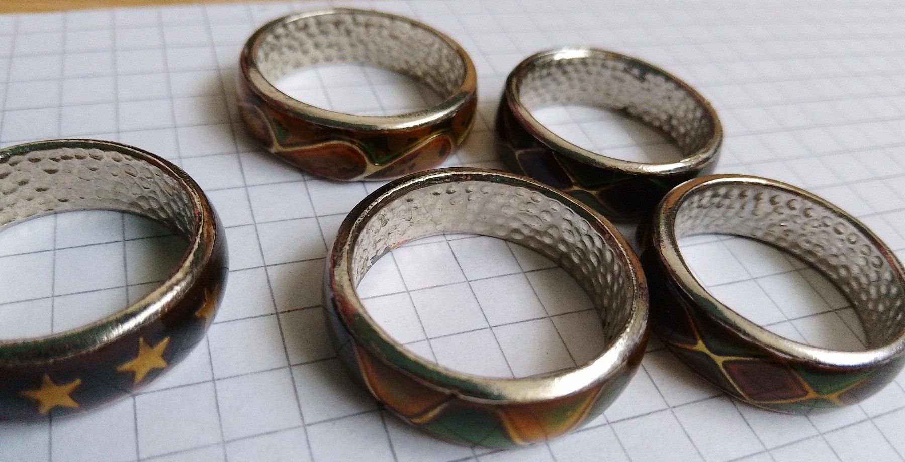 Ringe: Ring Set 5 Vintage Stimmungsring, Schmuck – Gebraucht aus Wohlen AG von salamanderspielwaren 3