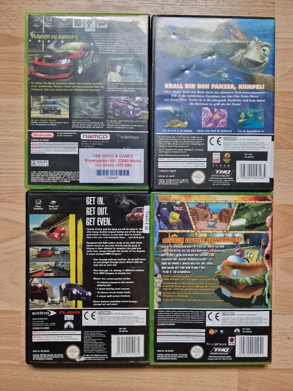 Jeux: Nintendo GameCube Spiele 4er Pack Spongebob SRF Racing Nemo – D'occasion à Fahrwangen par luk_bhw7 2