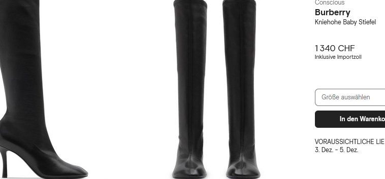 Burberry Damenschuhe: Burberry Knee High Boots / bottes  .37 – Gebraucht aus Collonges von arashee 9