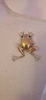 Piere Lang Frosch Brosche Vergoldet 