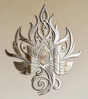 silberbeschichteter Acryl-Spiegel "Lotus"