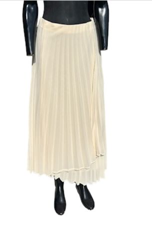 Schicker Plissee Rock, beige, Sommer, luftig Gr. 38