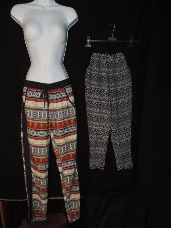 lot de 2 pantalon bohème bleu et noir