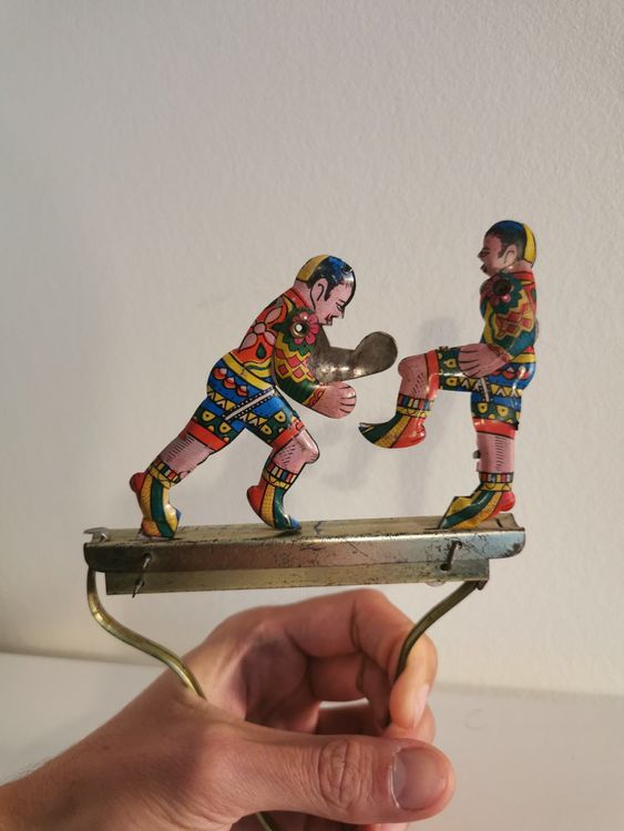 Jouet Mécanique Ancien L'OISEAU – Tôle Litho 1940, Jeu D'adresse à Bille, Allemagne