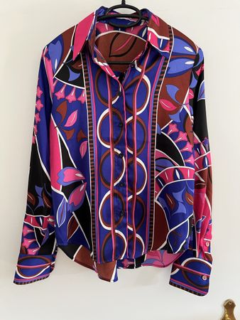 Bluse Langarm Mehrfarbig Grösse S 