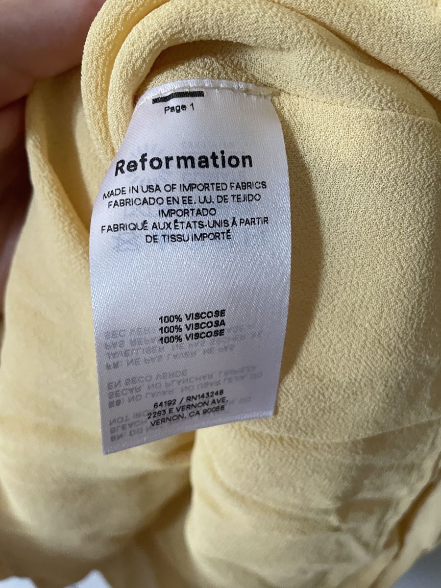 Reformation Vestiti: reformation kleid gelb – Usato da Zürich venduto da M500ZH 3