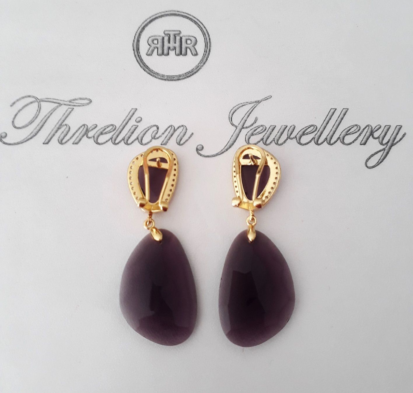 Orecchini pendenti & Orecchini a lobo: Drop Ohrstecker Ohrringe mit Clip Verschluss – Nuovo e nell'imballaggio originale da Riehen venduto da Threlion 2