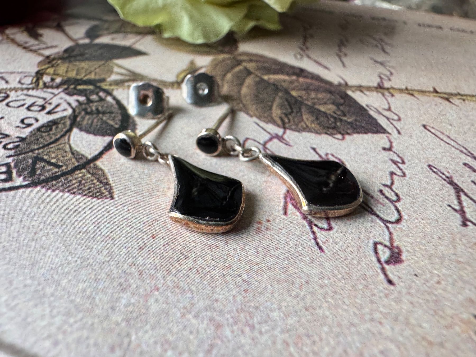 Ohrringe & -stecker: Vintage Onyx in Sterling Silver 925 – Neu (gemäss Beschreibung) aus Zürich von LIBELLA13 4