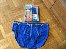 Neu Sloggi Herren Unterhosen, 2 Stück Gr.4(S) Grau Baumwolle