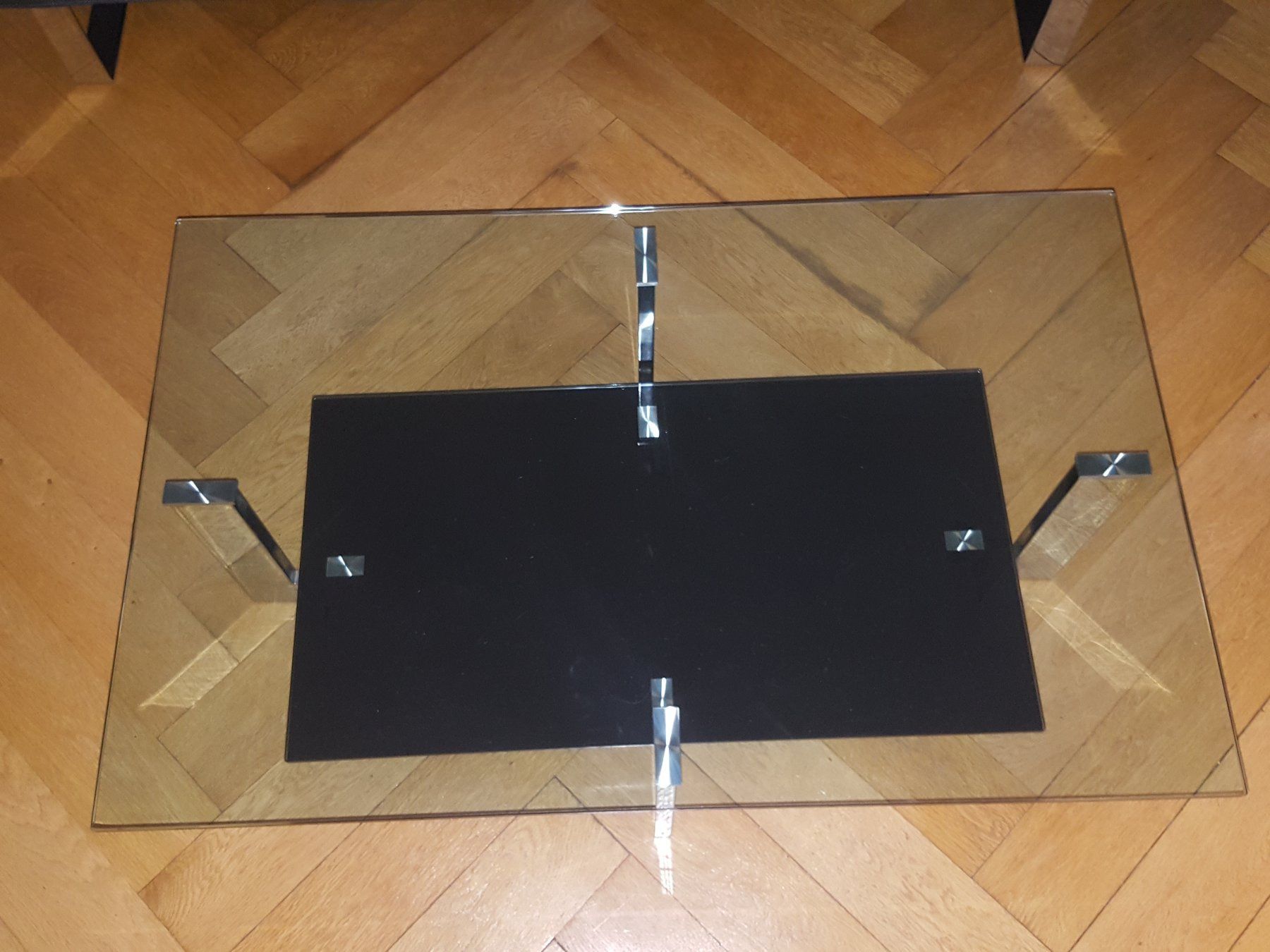 Tische: Clubtisch in Chrom und Glas – Neu (gemäss Beschreibung) aus Basel von RLBasel 1