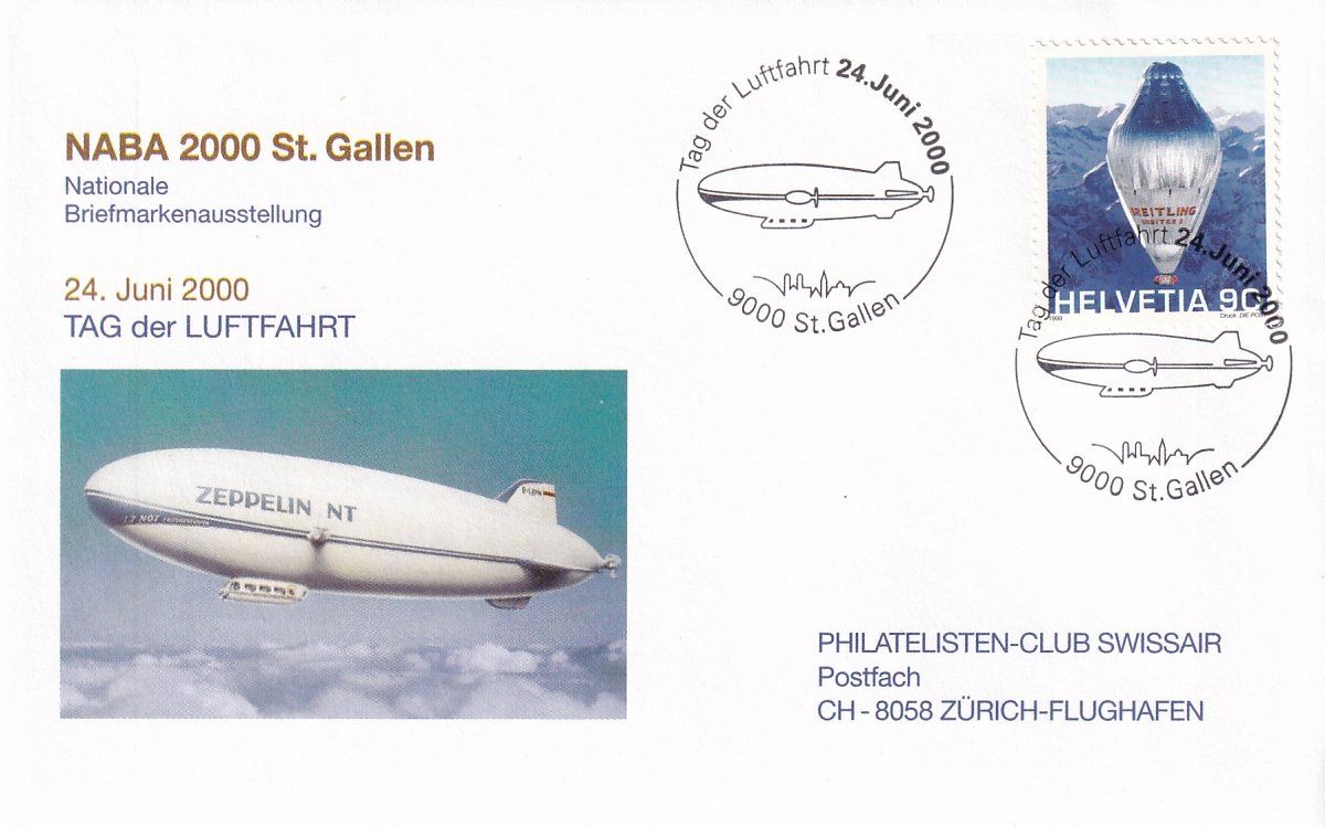 Tutti i francobolli: NABA 2000 St. Gallen Tag der Luftfahrt – Usato da Baar venduto da Asmara111