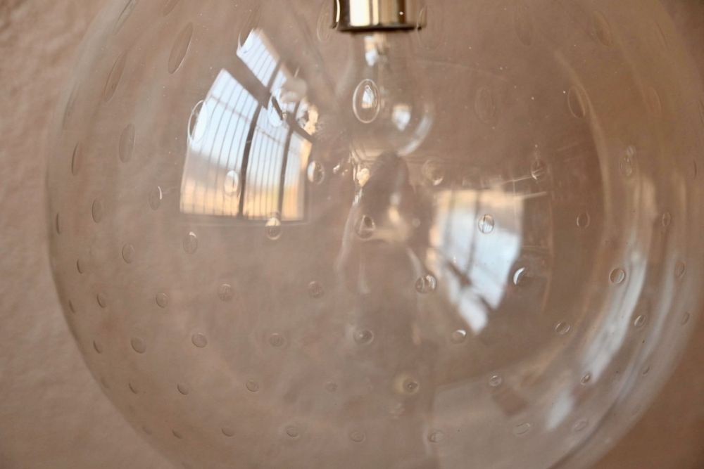 Suspension globe verre bullé Raak Amsterdam Space Age 1968 (Gebraucht ...