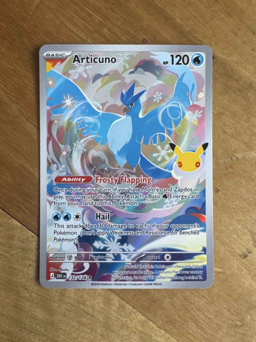 Pokémon Carte collezionabili: Articuno 132/128 EN – Nuovo (secondo la descrizione) da Erlenbach ZH venduto da CAUGHTTHEMALL