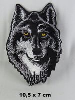 WOLF - Aufnäher - Aufbügler - Stickerei - 10,5x7cm