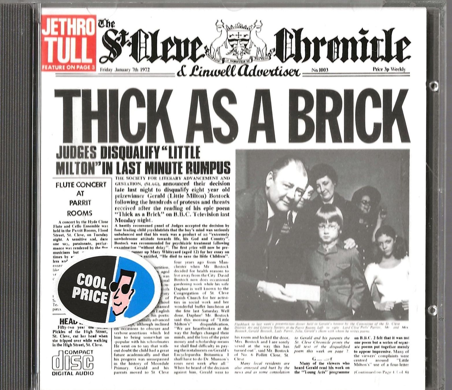 CDs: JETHRO TULL -Thick as a brick- – Gebraucht aus Reinach BL von studii100