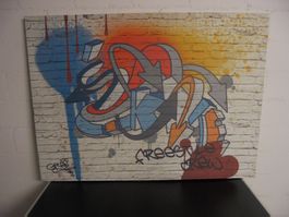 Leinwandbild Graffiti Design Freestyle Crew, 1,1 x 08 Meter