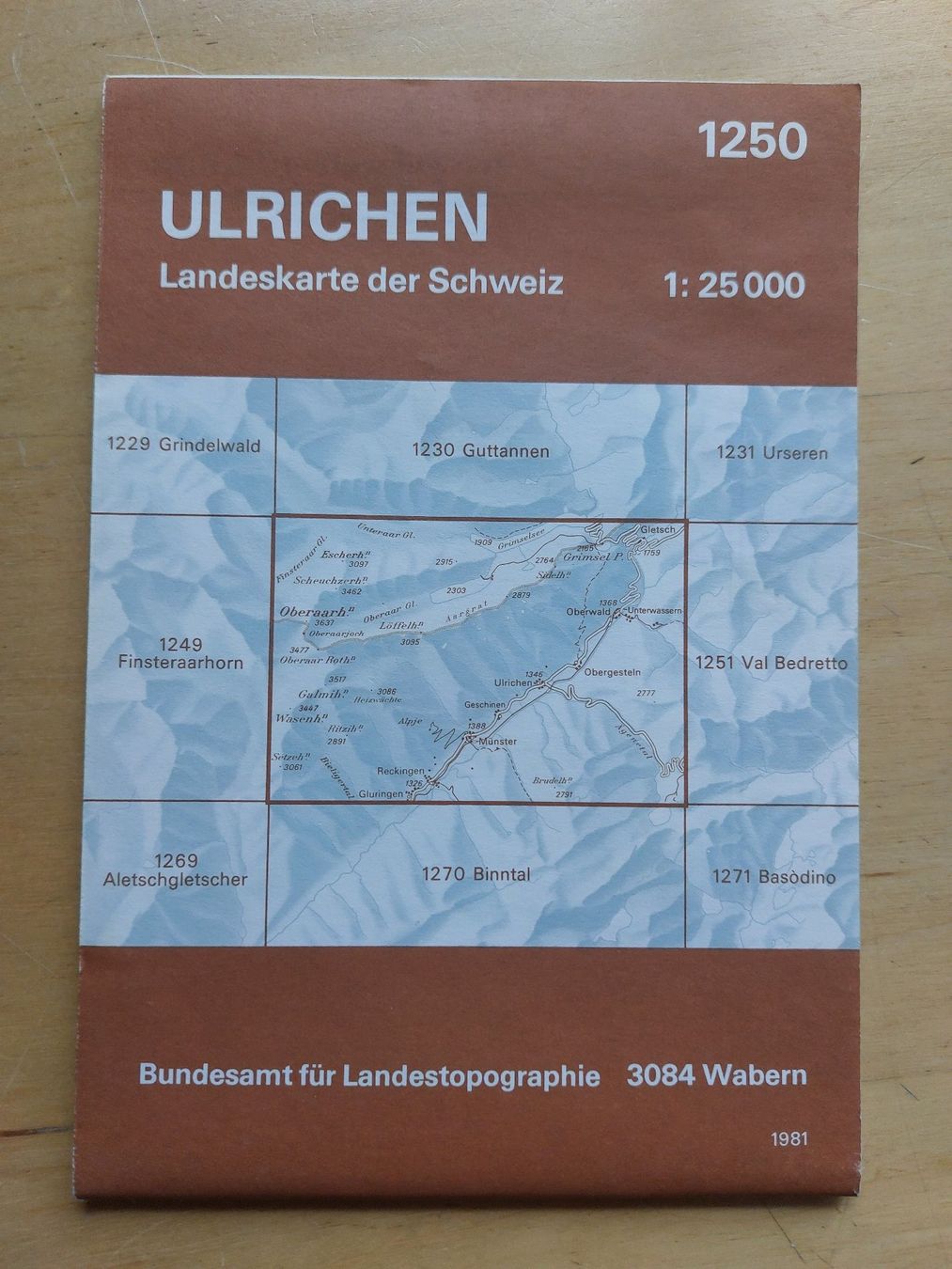 Landkarten & Atlanten: Landeskarte der Schweiz - ULRICHEN – Gebraucht aus Gipf - Oberfrick von Esnoopy