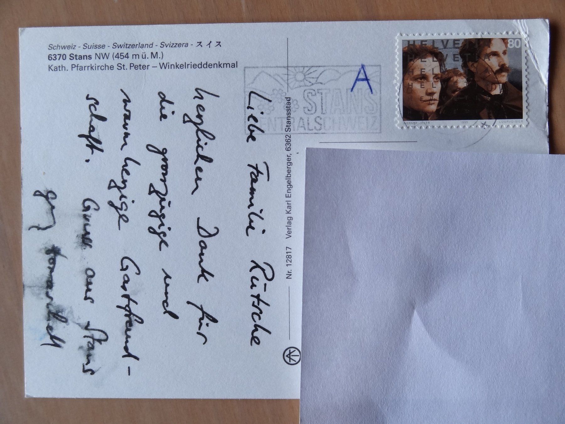 Cartoline postali: Stans - Nidwald - 1995 – Usato da St Léonard venduto da Riglin 1