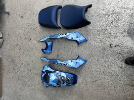 Selle (s) et carénages BMW r1200gs Adv bleus