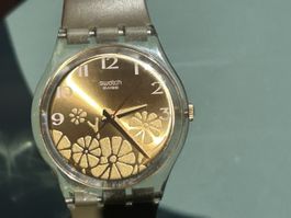 Swatch Gent, olivgrün-gold, schöner Zustand