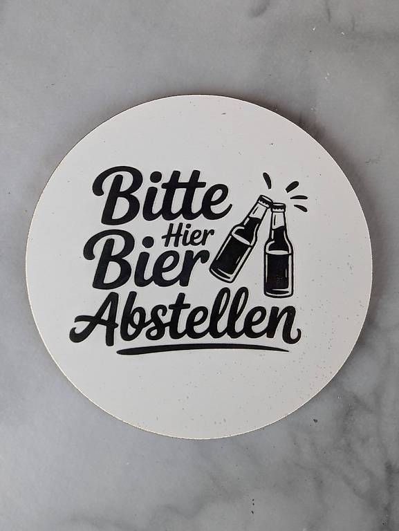 Untersetzer: Untersetzer mit Bier Spruch – Neu (gemäss Beschreibung) aus Wangenried von Handmade68 1
