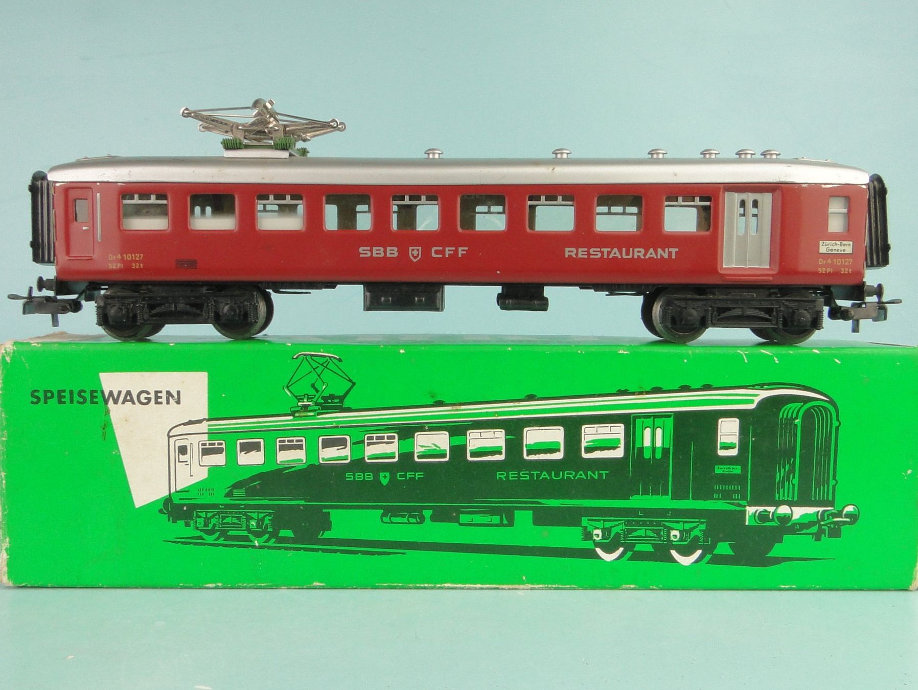 Märklin Modellini di ferrovie: Märklin 4035 SBB Restaurant, Blech – Usato da Bülach venduto da cann11 1