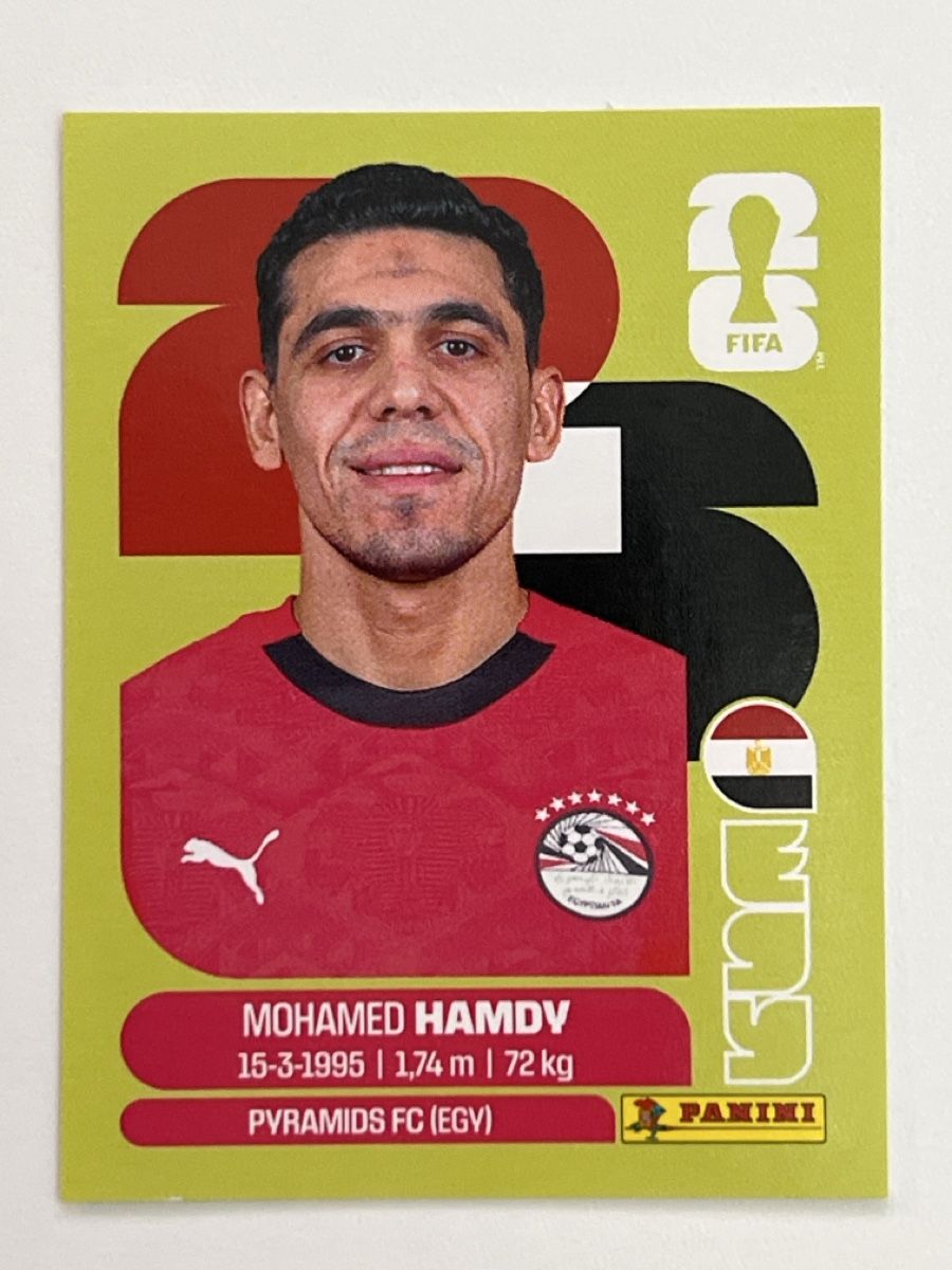 Panini Carte collezionabili: FIFA World Cup 2026 Sticker Mohamed Hamdy EGY 4 – Nuovo e nell'imballaggio originale da Grüt (Gossau ZH) venduto da BOOOTSY