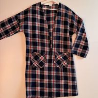 Tofisa, women plaid outwear,s,dunkel blau,rot, ,polyester