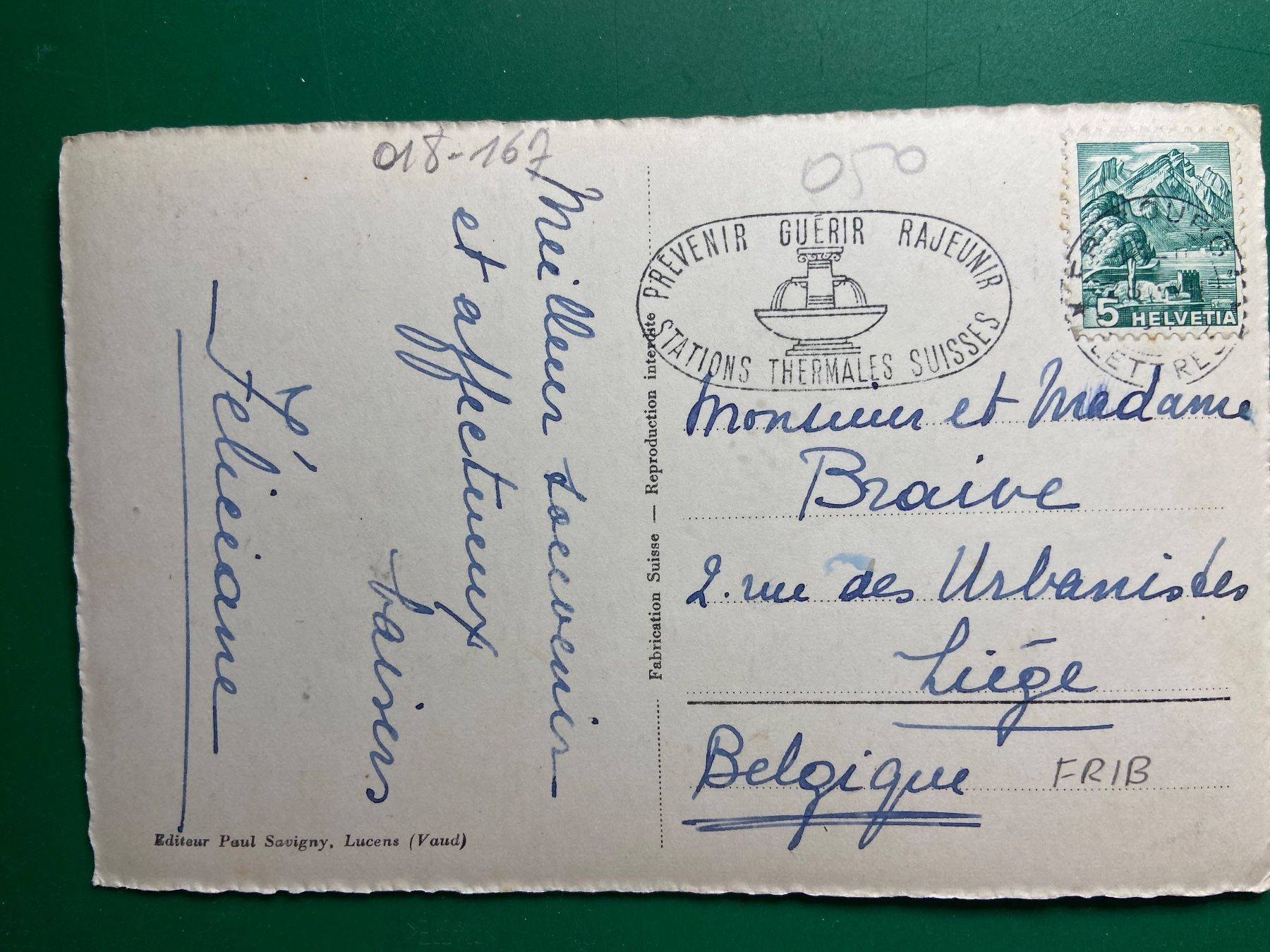 Cartoline postali: Fribourg - la tour Rouge – Usato da Steg VS venduto da _vinci_ 1