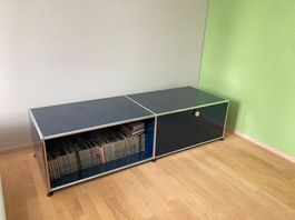 Lowboard ? TV Hi-Fi Möbel Stahlblau USM