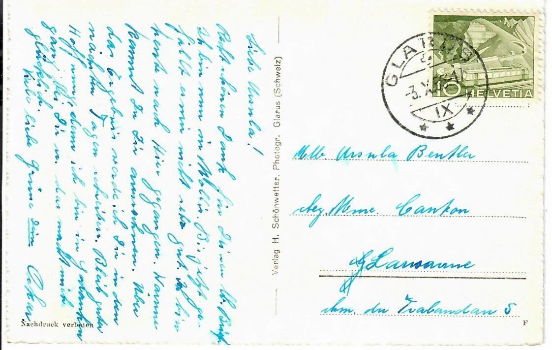 Cartoline postali: Glarus – Usato da Hochdorf venduto da Ziegel-16 1