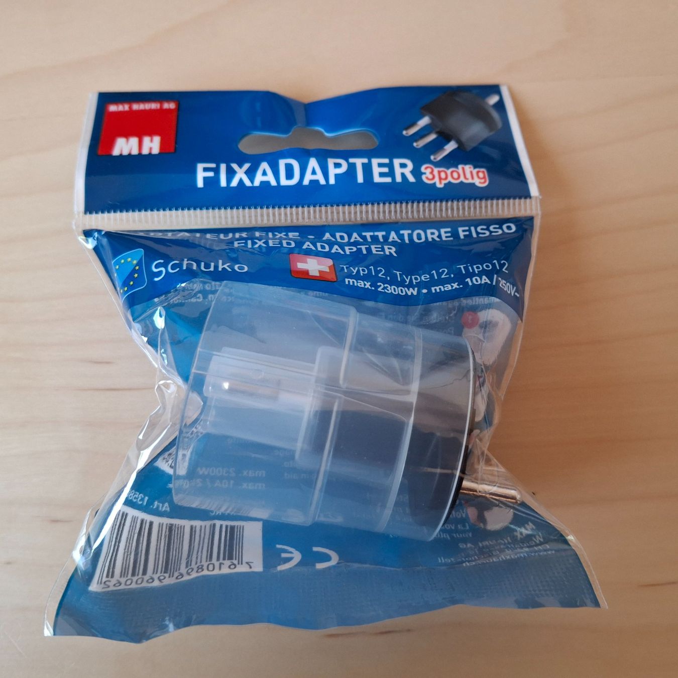 Laufwerke & Adapter: MH FIXADAPTER 3 polig Schuko neu – Neu und originalverpackt aus Ipsach von Wildlifecolors
