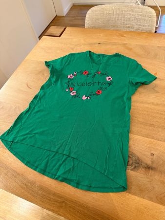 Green floral T-shirt