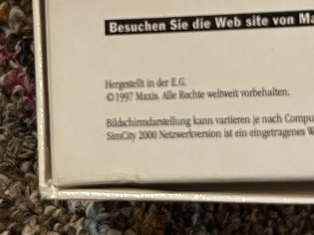 Giochi: Simcity 2000 Netzwerkedition - PC CD-ROM komplett – Usato da Brüttisellen venduto da ThommyK 2