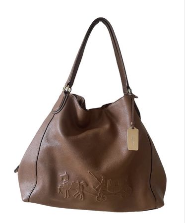 Coach Edie Horse Carriage Tote Bag Tasche braun. 