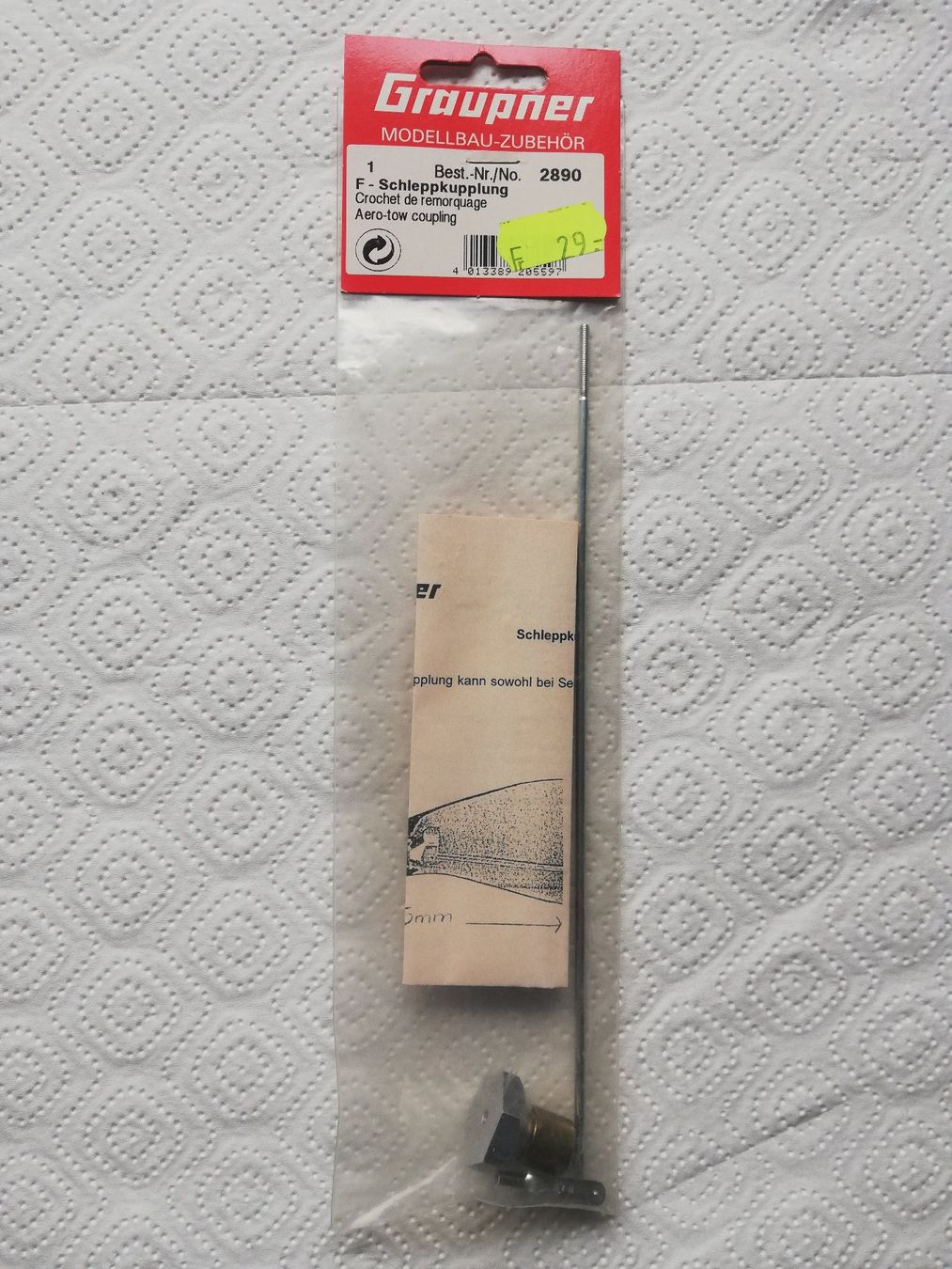 Graupner Modellismo RC: Graupner Schleppkupplung 2890 – Nuovo e nell'imballaggio originale da Witterswil venduto da ushornet