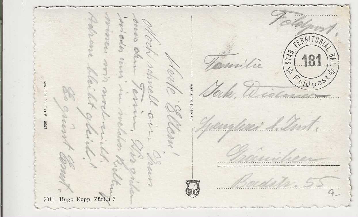 Cartoline postali: Capolago, Pcamp, ca 1930-40-er Jahre – Usato da Spiez venduto da Niesen20 1