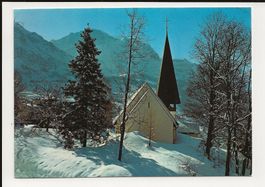 AK 1989 Wengen Protestantische Kirche mit Jungfrau