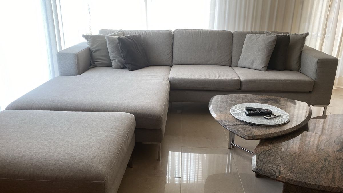 Pfister Divani: Sofa Couch mit 2x Hocker - grosse Liege-/Loungefläche – Usato da Wollerau venduto da Loli-04 1