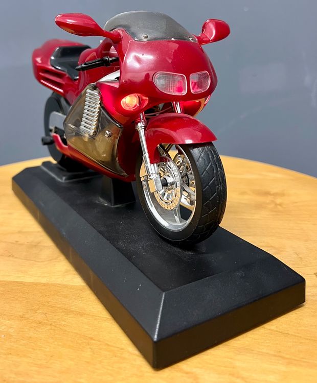 MINKUROW Kreativer Retro Motorrad Wecker für Zuhause und Büro Vintage  Motorrad Wecker (Golden und Rot)