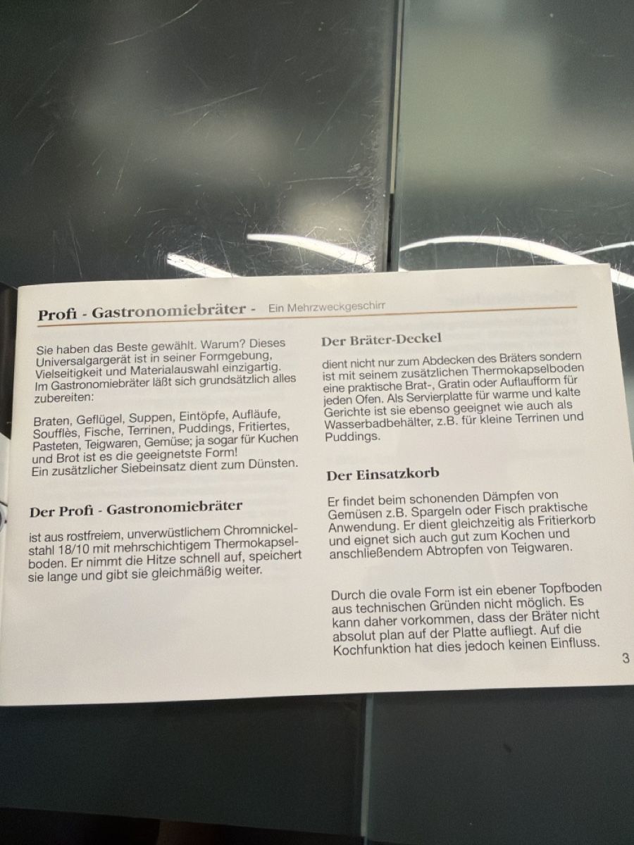 Poêles: HWD Bräter Set mit Anleitung – D'occasion à Sumiswald par Katja-Yves 5
